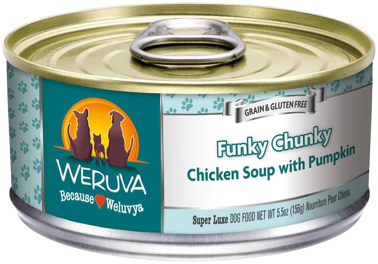 Weruva Funky Chunky Dog Food - Chicken Soup, 5.5oz, 24pk