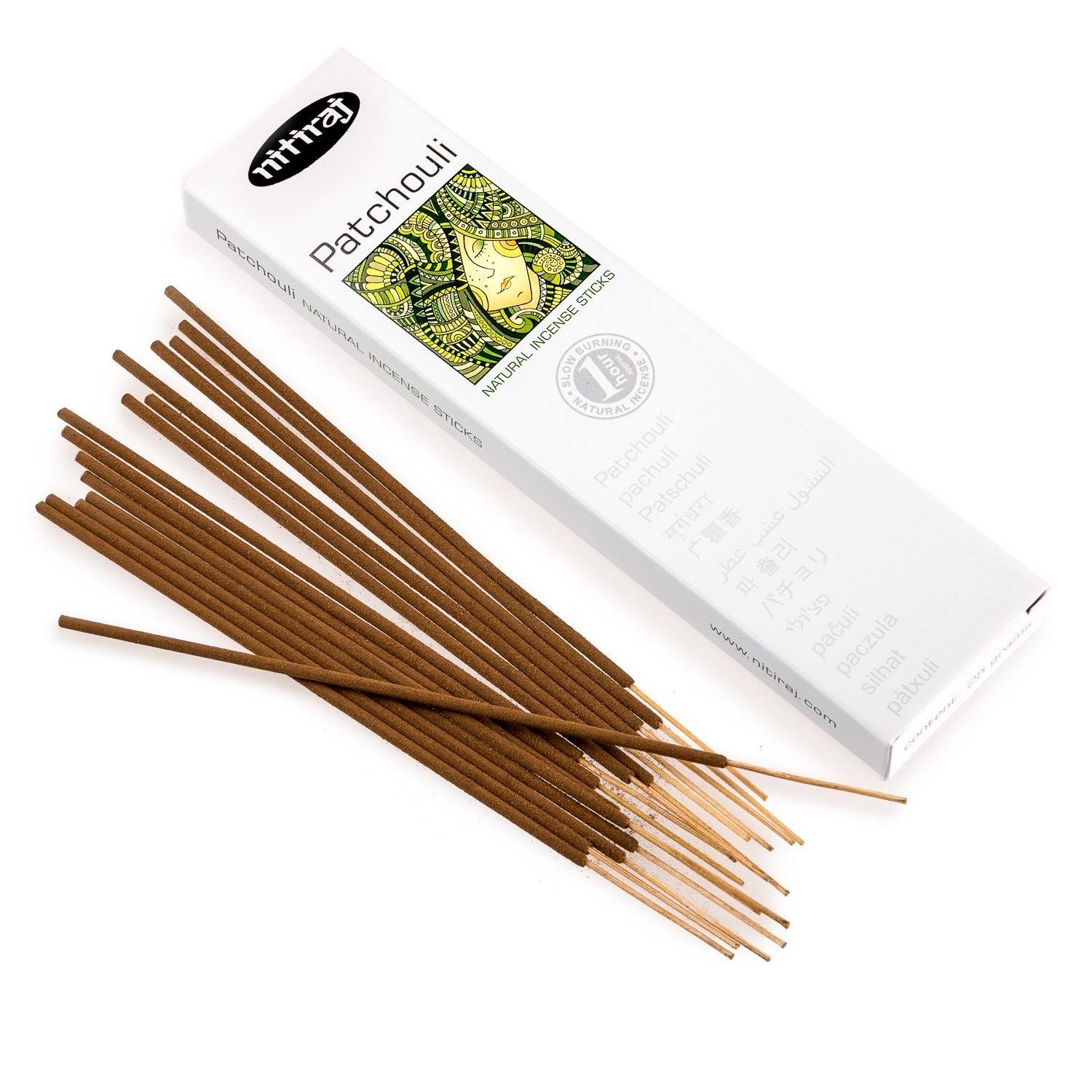 Nitiraj Premium Patchouli Natural Incense Sticks 25 Grams