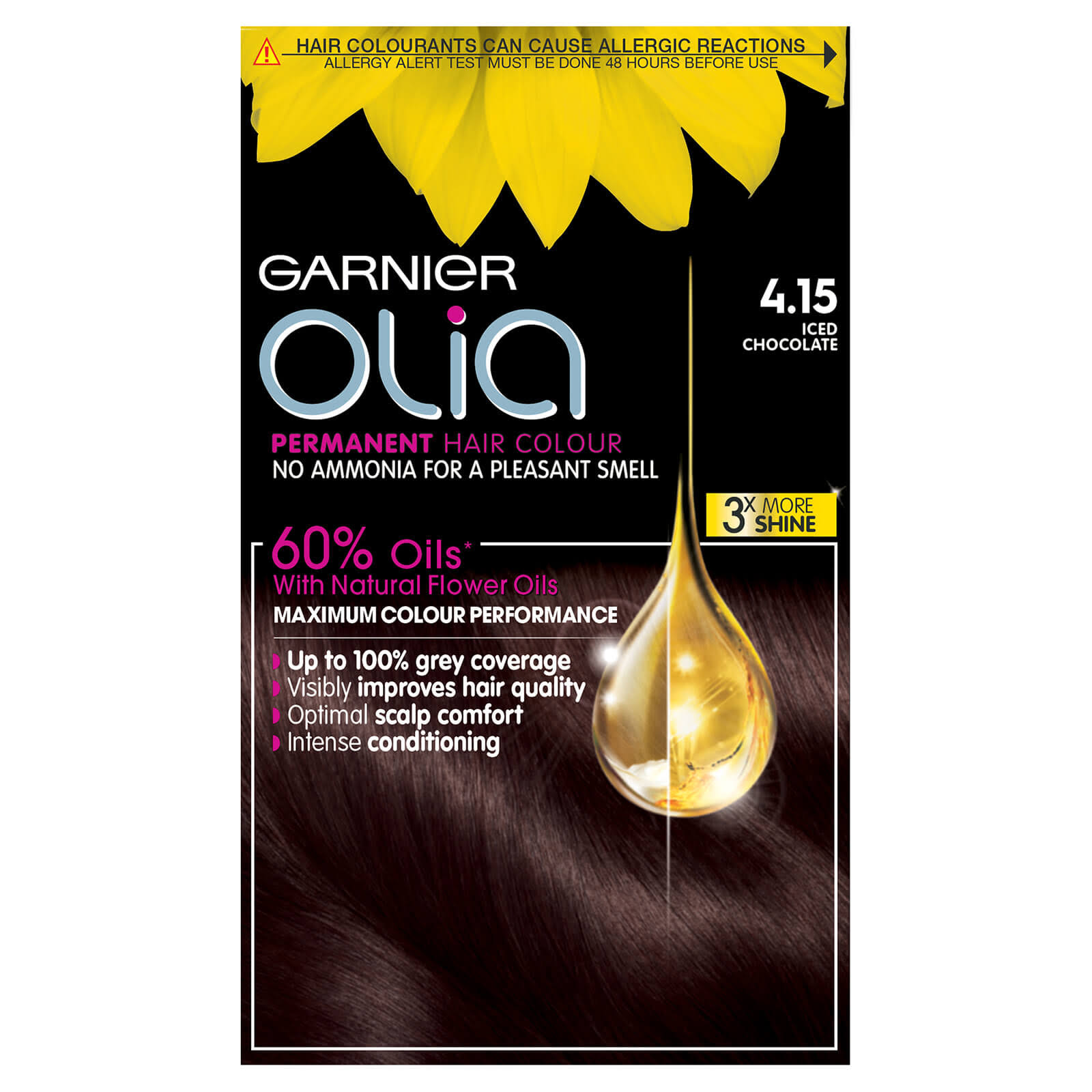 Garnier Olia Permanent Hair Dye - 4.15 Iced Chocolate