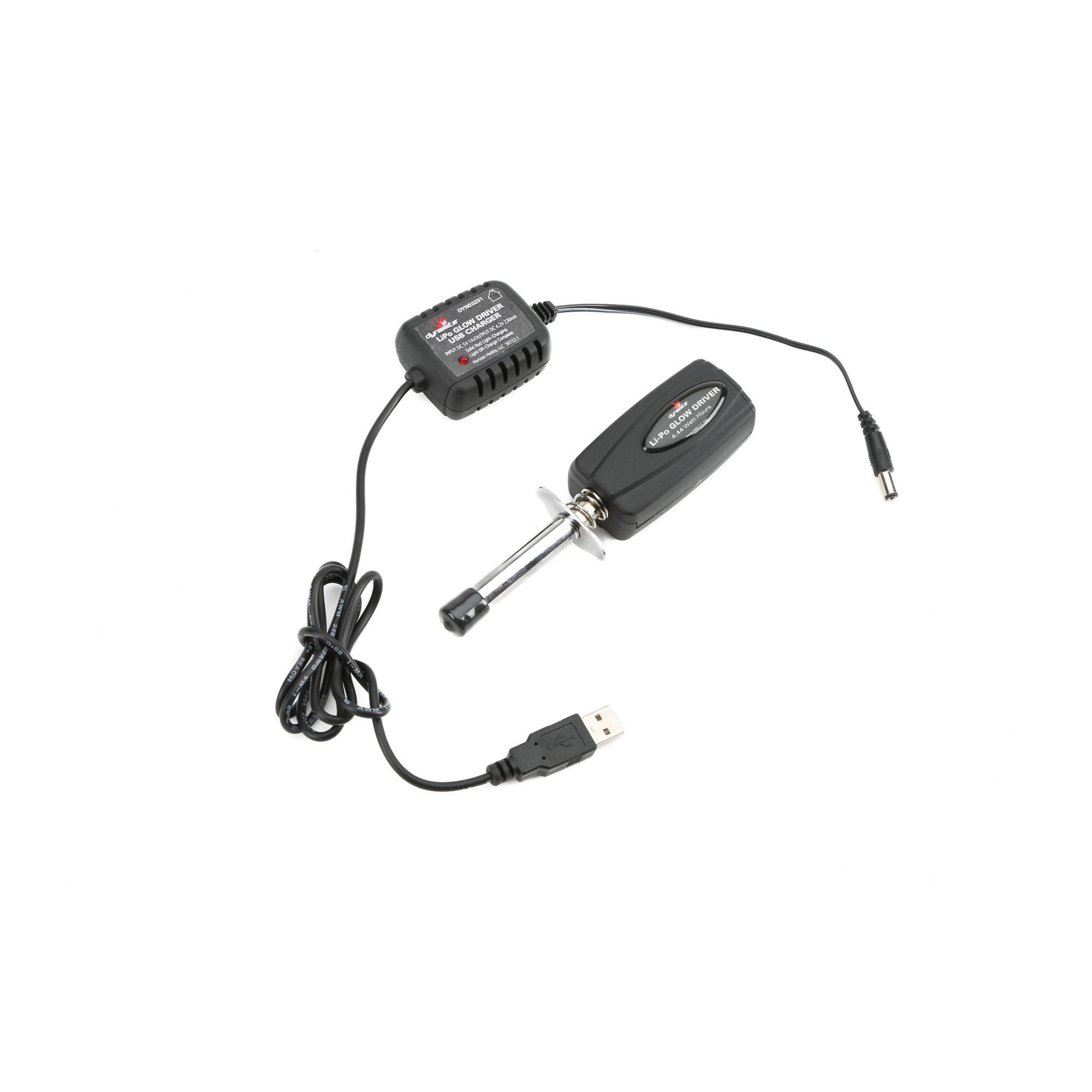 Dynamite Dyne0201 Lipo Glow Driver w/ Batt & USB Charger