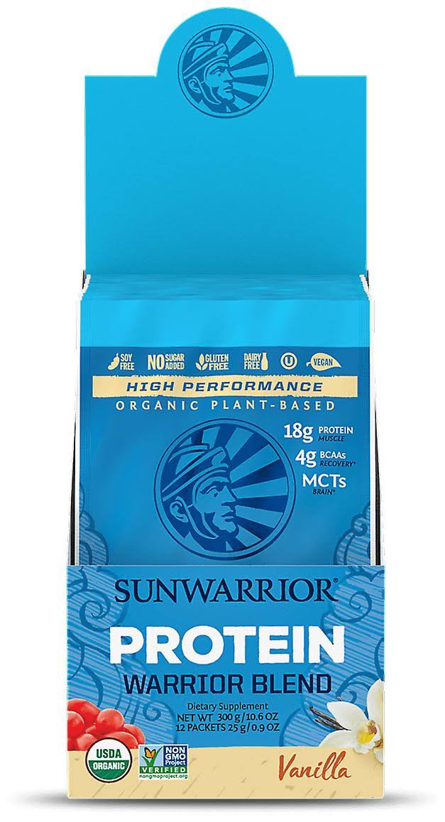 Sunwarrior Warrior Blend Sachets Vanilla 12 x 25 gr