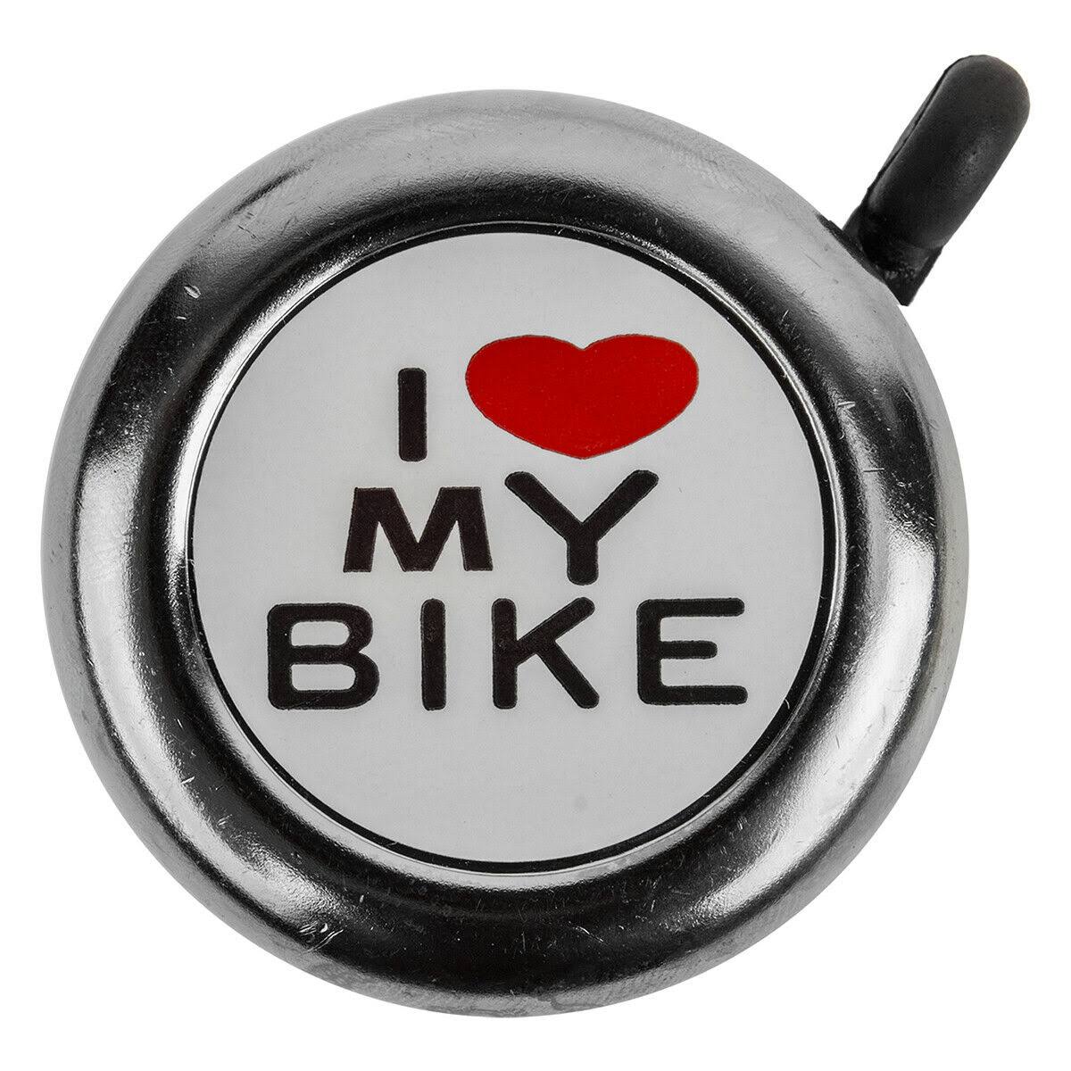 Sunlite Bicycle Handlebar Bell - Chrome Plated, I Love My Bike