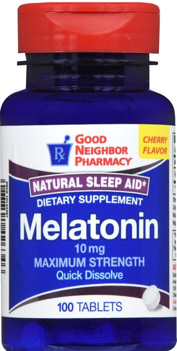 GNP MELATONIN 10 MG QUCK DISSOLVE 100 TABLETS Natural Sleep Aid