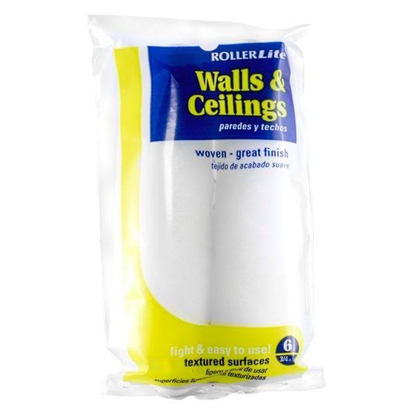 6" x 3/4" Dralon Woven Mini Roller Covers, Pack of 2, White, Paint Roller Accessories, by Quali-Tech MFG