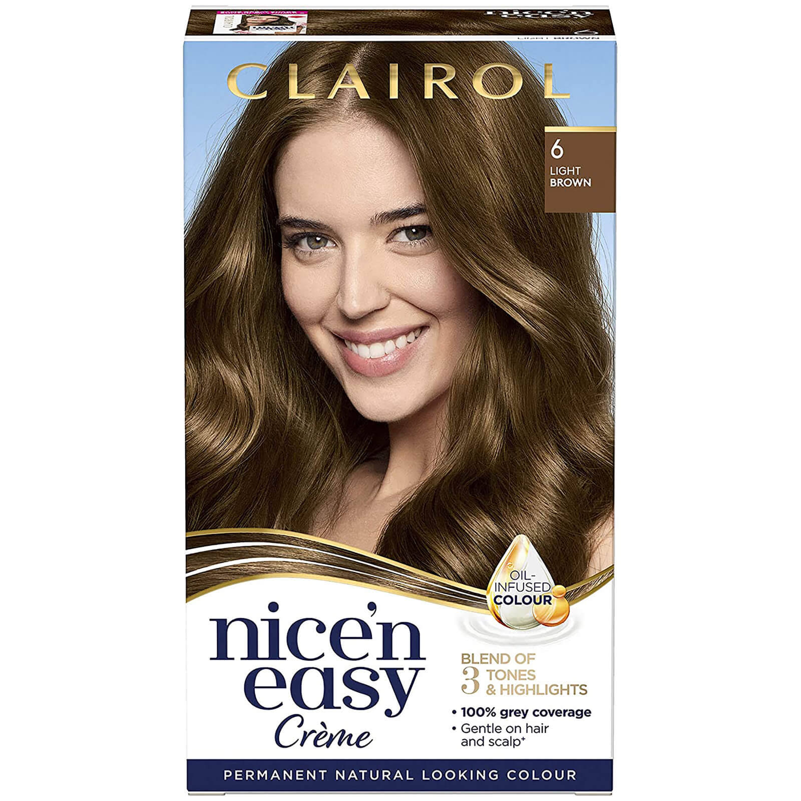 Nice'n Easy Permanent Hair Dye - 6 Light Brown
