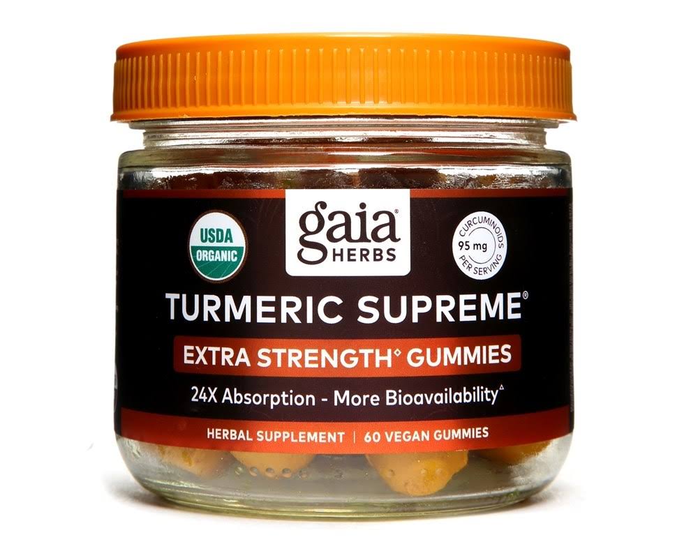 Gaia Herbs Turmeric Supreme Extra Strength Gummies 60 Vegan Gummies
