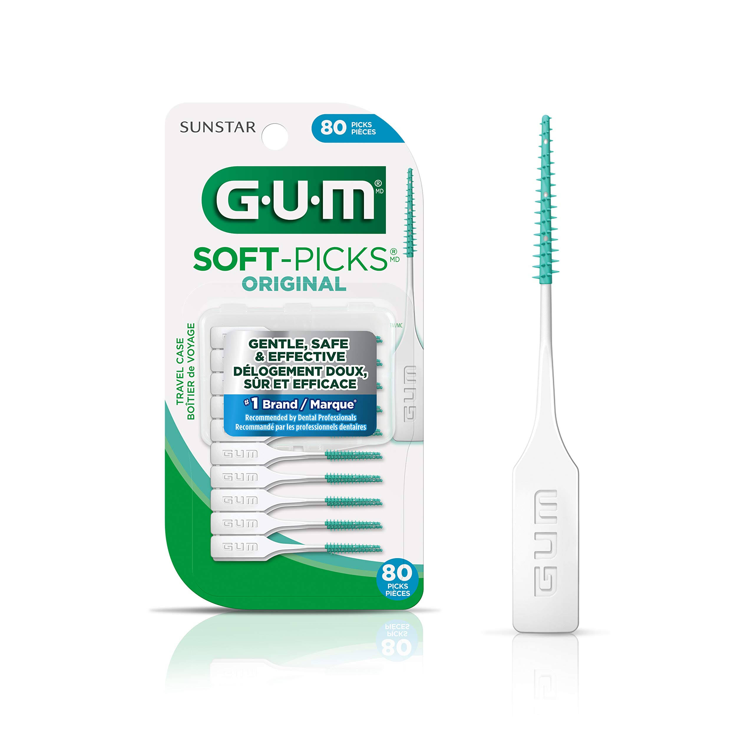 Gum Soft Picks Original on the Go Case - 80pk
