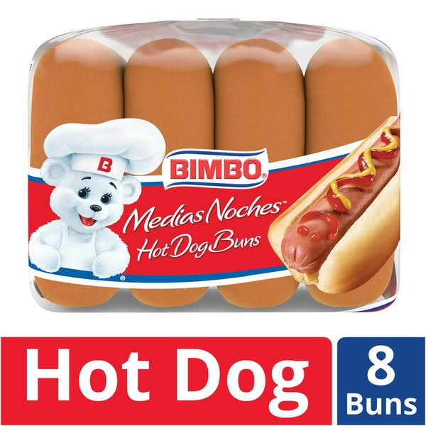 Bimbo Medias Noches Hot Dog Buns - 8 buns, 12 oz