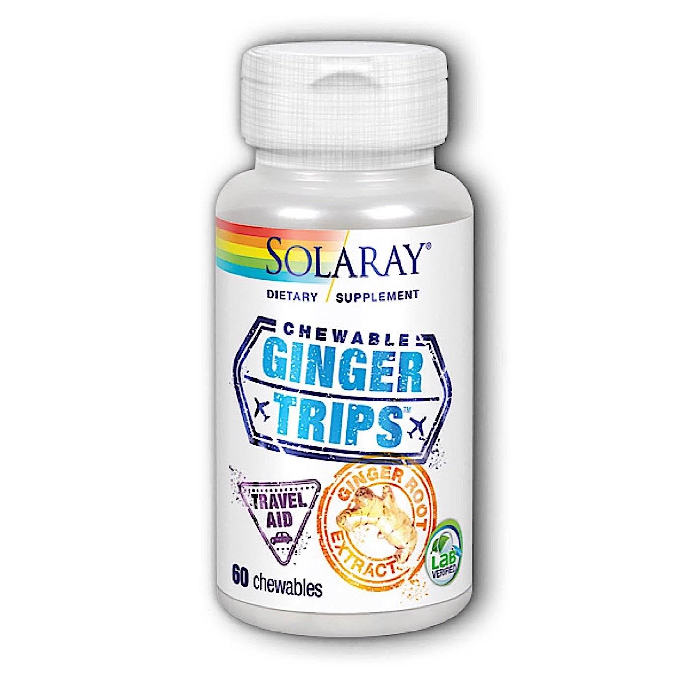 Solaray Ginger Trips Chewable Wafers