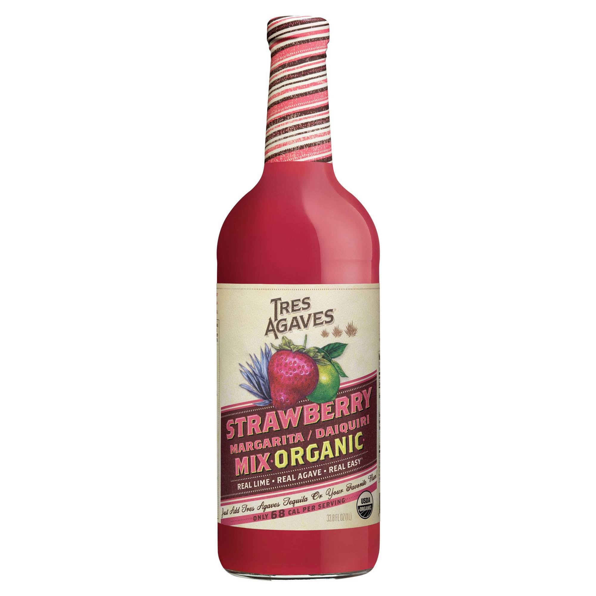 Tres Agaves Margarita Mix, Organic, Strawberry - 38.8 fl oz