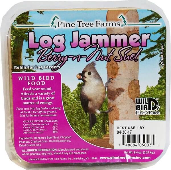 Pine Tree Farms 5003 Log Jammers Berry N Nut Suet Bird Food - 9.4oz
