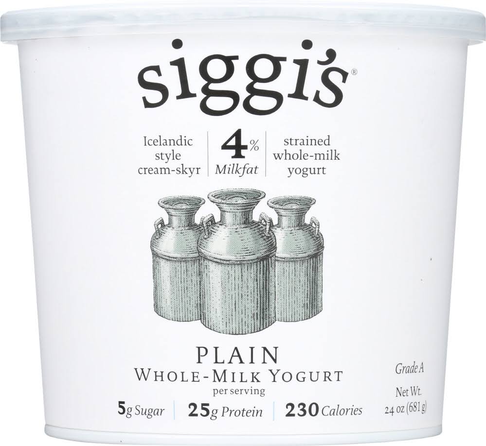 Siggi's Whole-Milk Yogurt Plain - 24 Oz