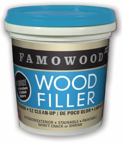 FamoWood Latex Wood Filler - 1/4 Pint, White