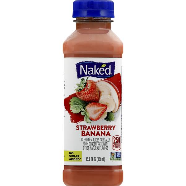 Naked 100% Juice Smoothie - 15.2 oz, Strawberry Banana