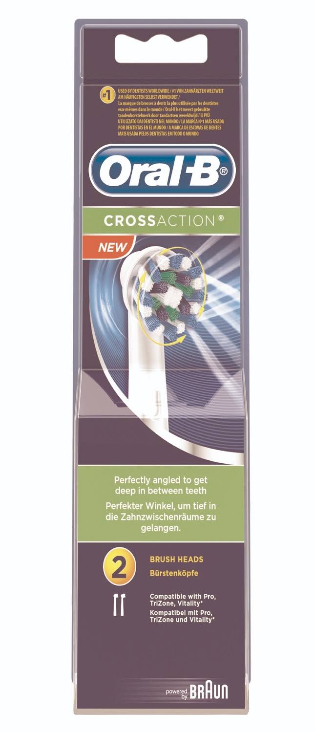 Oral-B CrossAction Toothbrush Head - 2ct