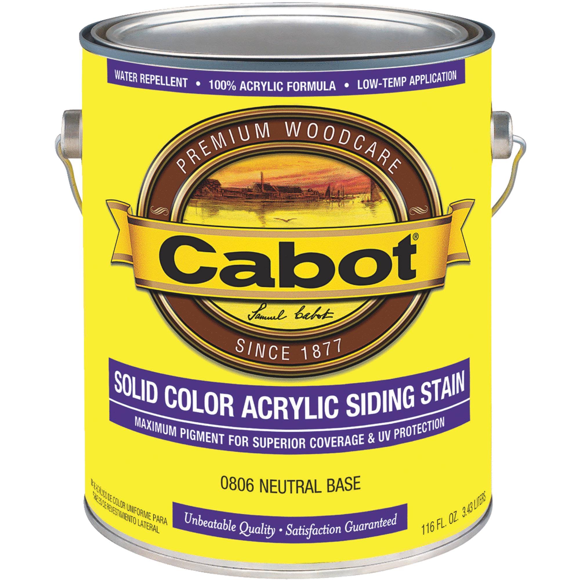 Cabot Solid Color Acrylic Siding Stain - Neutral Base