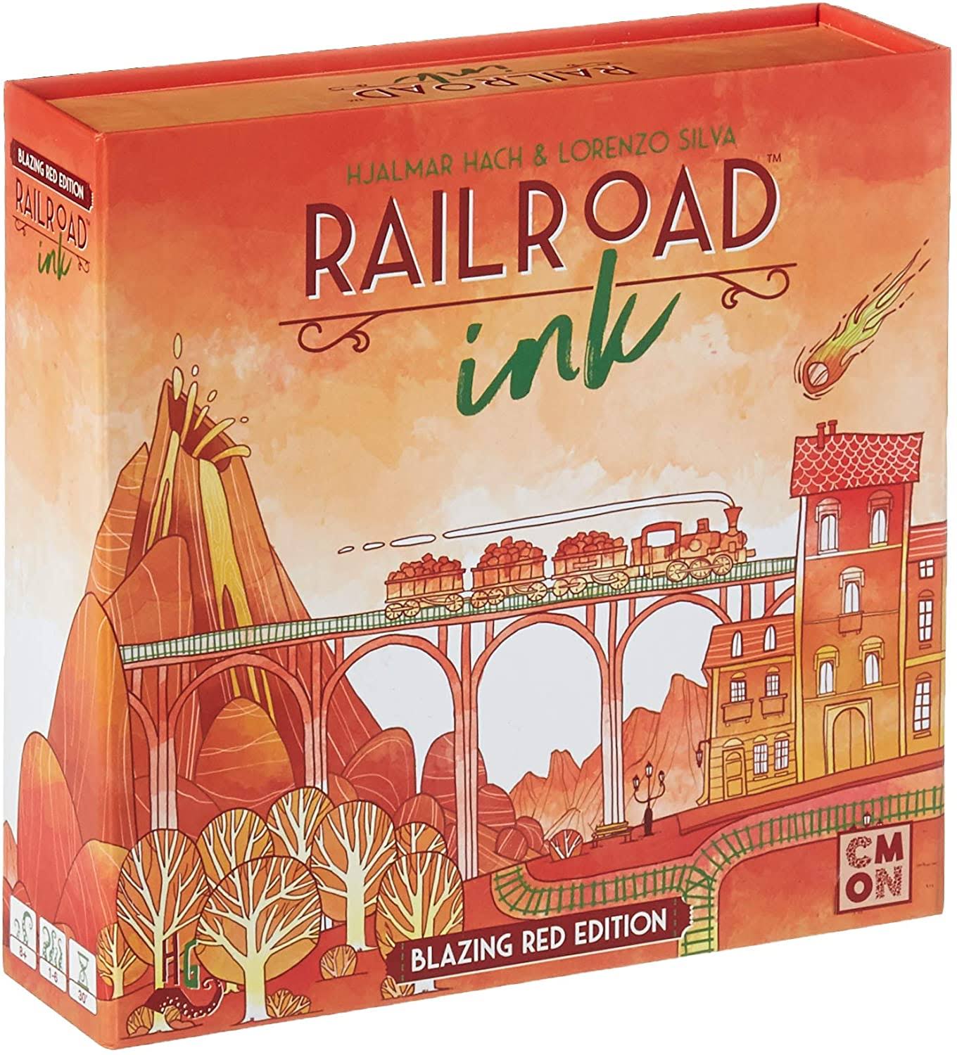 Railroad Ink Blazing Red Edition Board Games Set