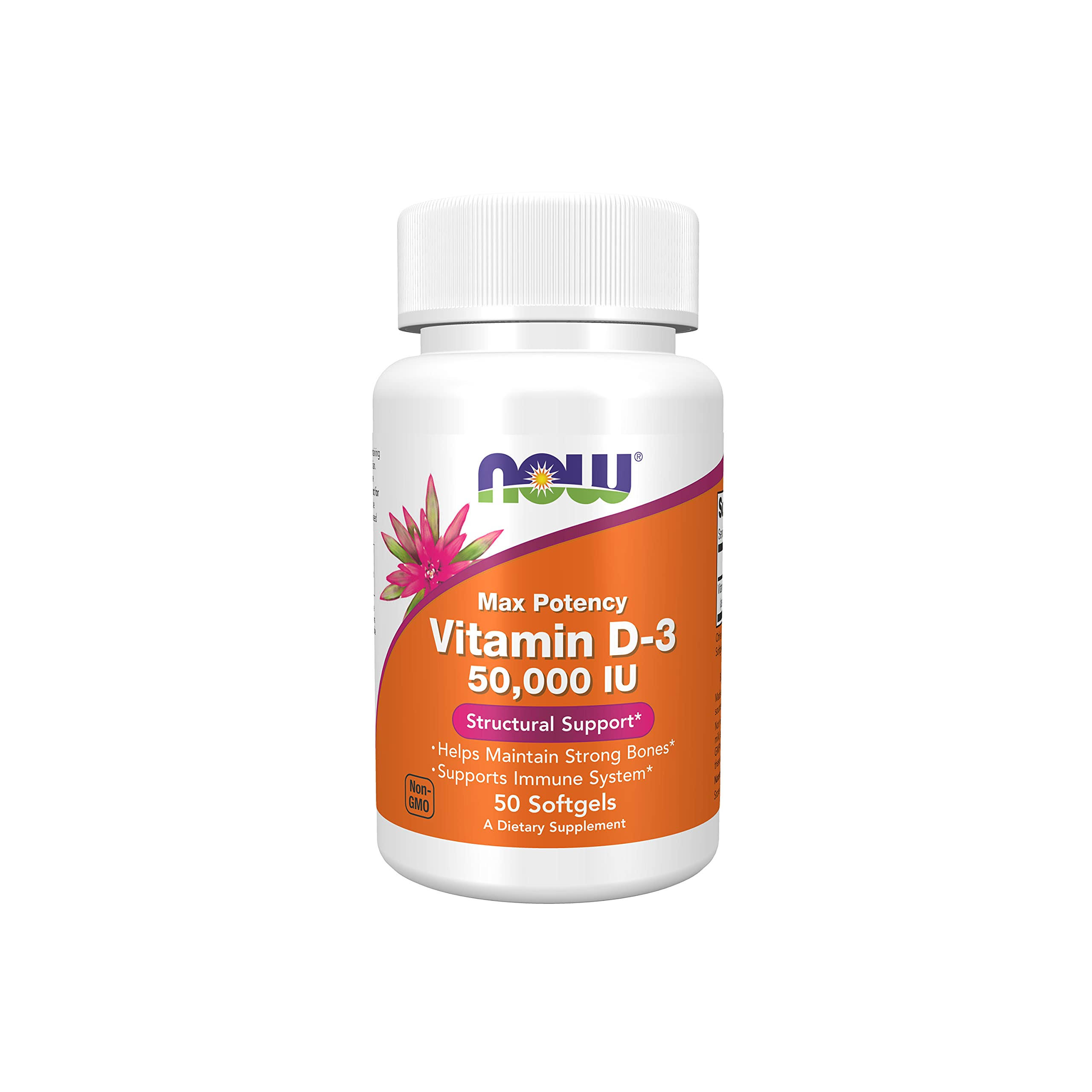 Now Supplements, Vitamin D-3 50,000 IU Softgels, 50 Softgels