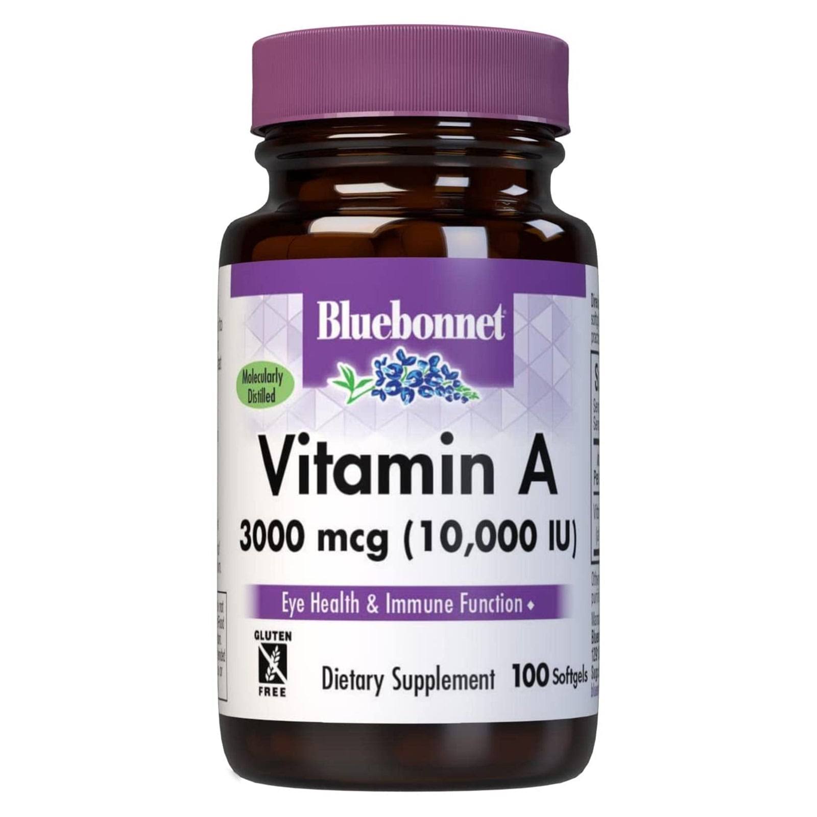 Bluebonnet - Vitamin A 10,000 IU 100 Softgels