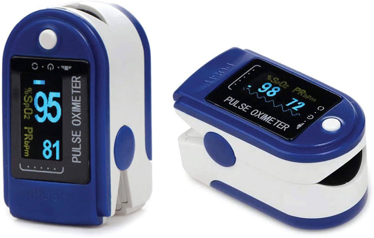 Contec CMS50D Pulse Oximeter/Saturation Meter Blue