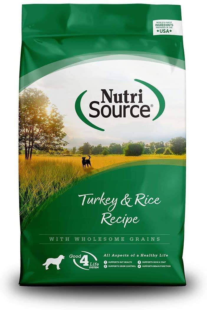 NutriSource Turkey & Rice Dry Dog Food, 15-lb bag