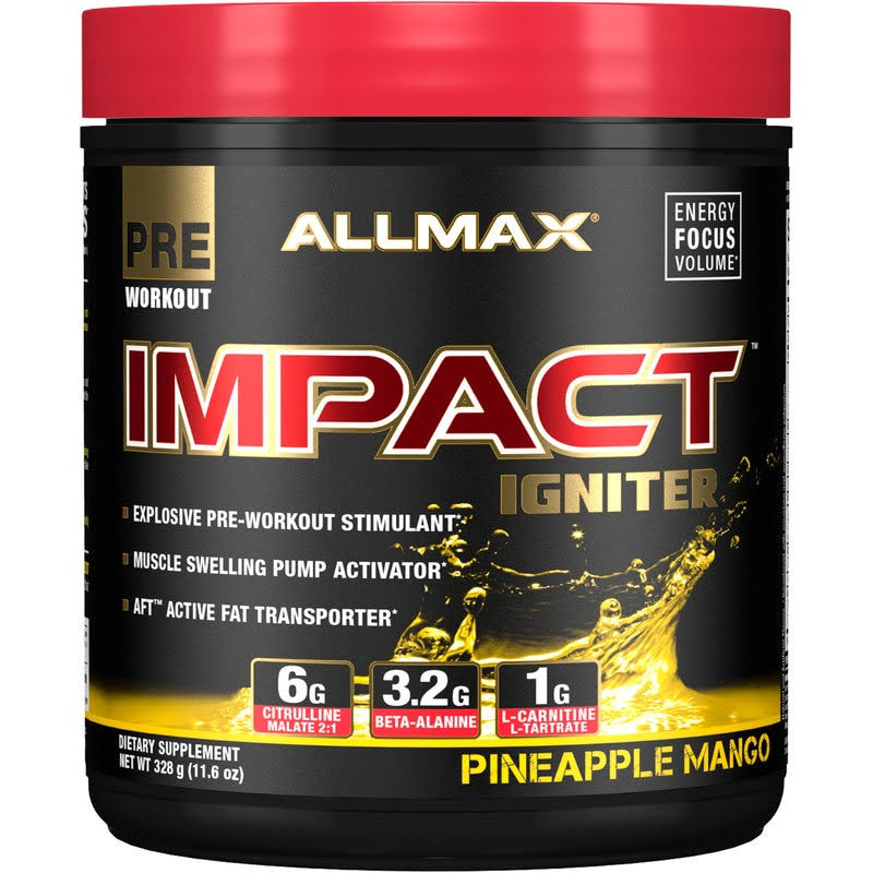 ALLMAX Nutrition Impact Igniter - 328g Pineapple Mango