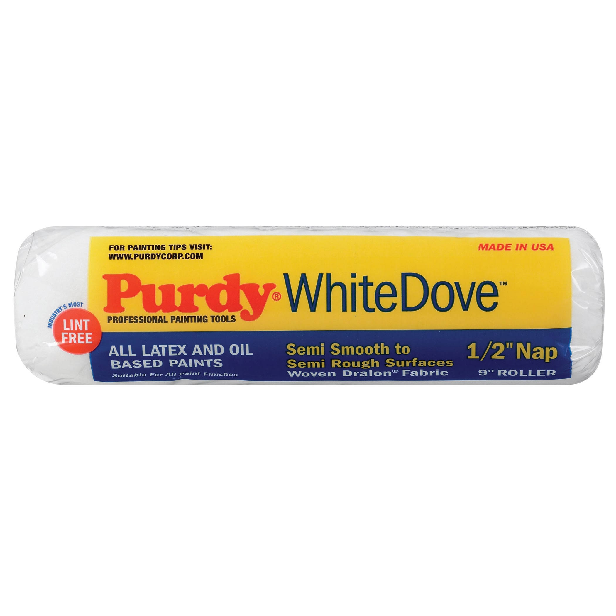 Purdy White Dove Fabric Roller Cover - 9 x 1/2 in