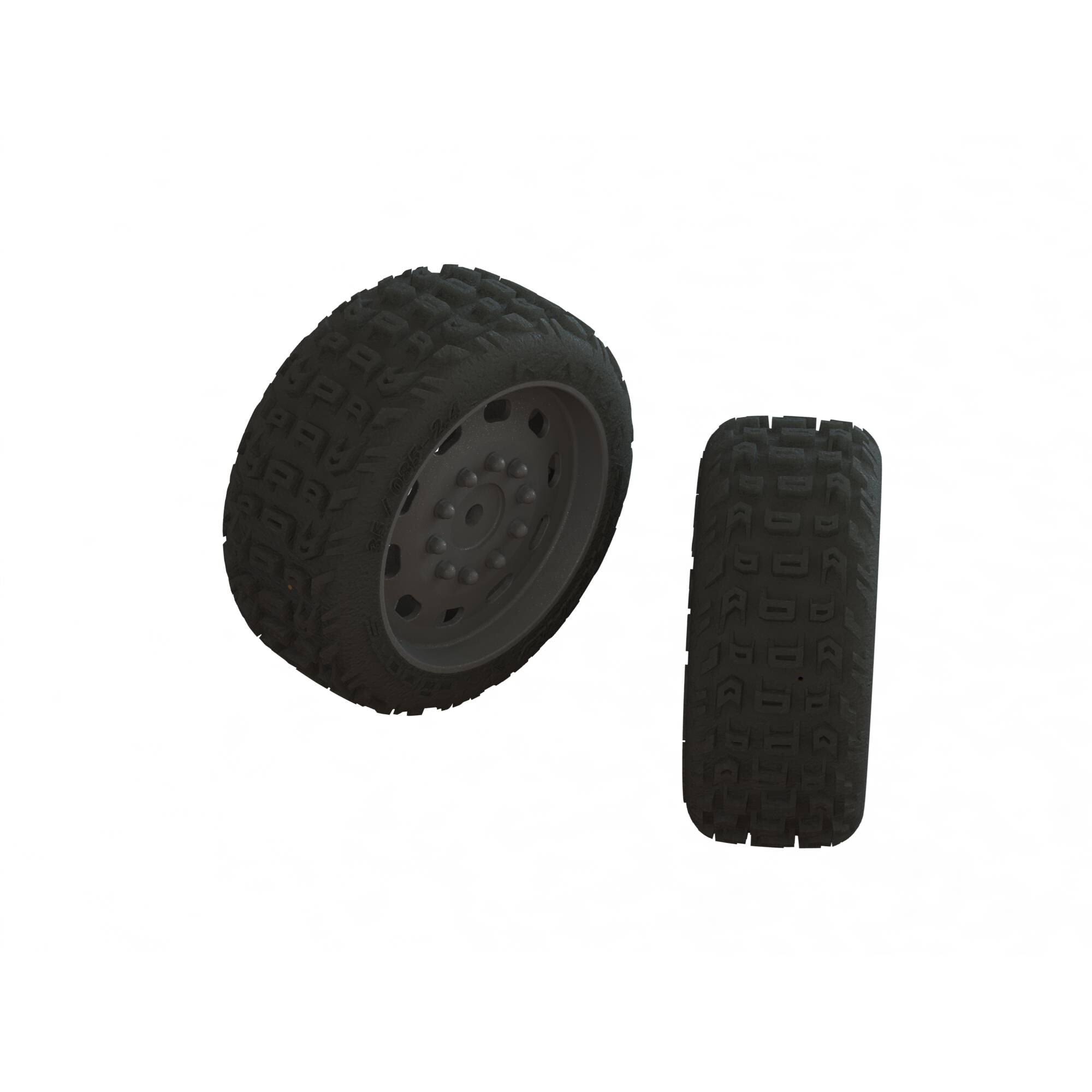 Arrma dBoots Katar 35/085 2.4 Tire Set Glued (1 Pair) ARA550083