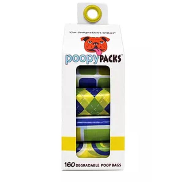 Metro Paws Poopy Packs Poop Bags - Yellow, 8pk, 160pc