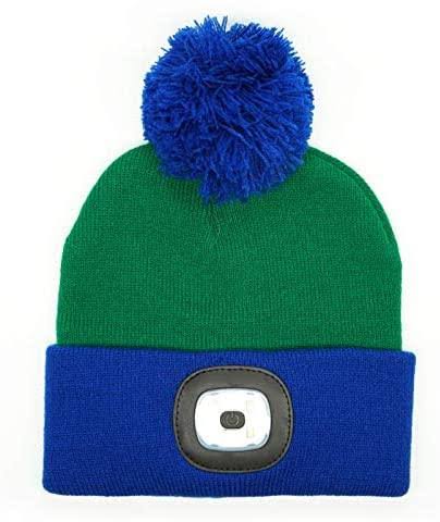 Kids USB Rechargeable LED Toque Green / Blue