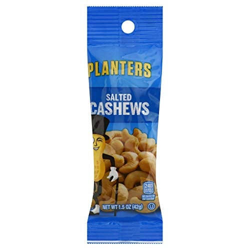 Planters Salted Cashew Tube.99 Each, 1.5 Ounce 18 Count -- 6 Case