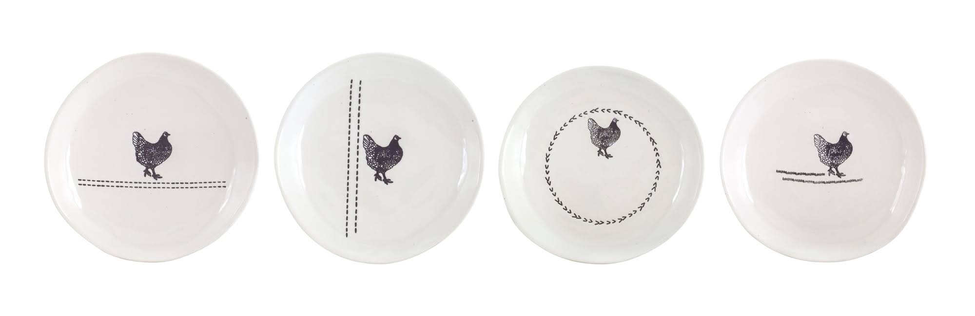 Melrose | Chicken Plate (Set of 8) 6.5"D Stoneware 74542DS