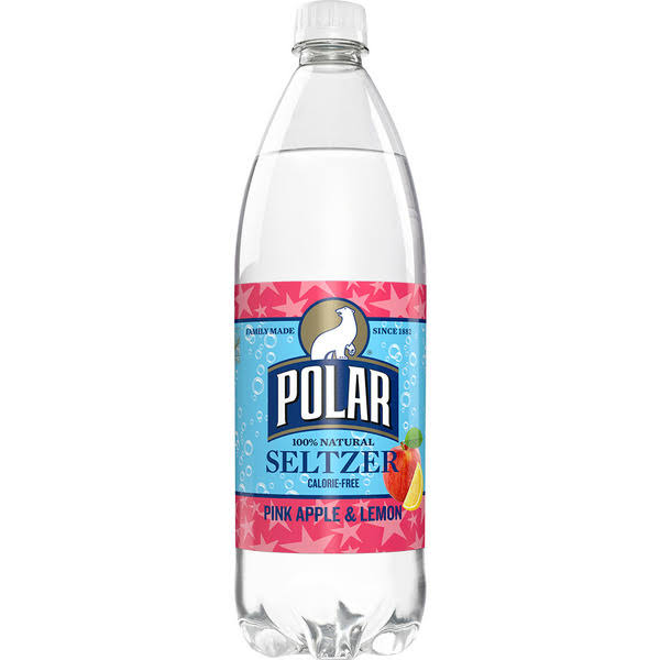 Polar Seltzer, Pink Apple & Lemon, Premium - 1 liter