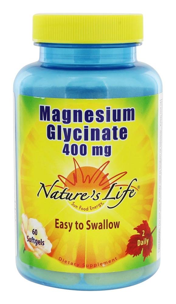 Nature's Life Magnesium Glycinate Vegetarian 400 MG Mineral Supplement
