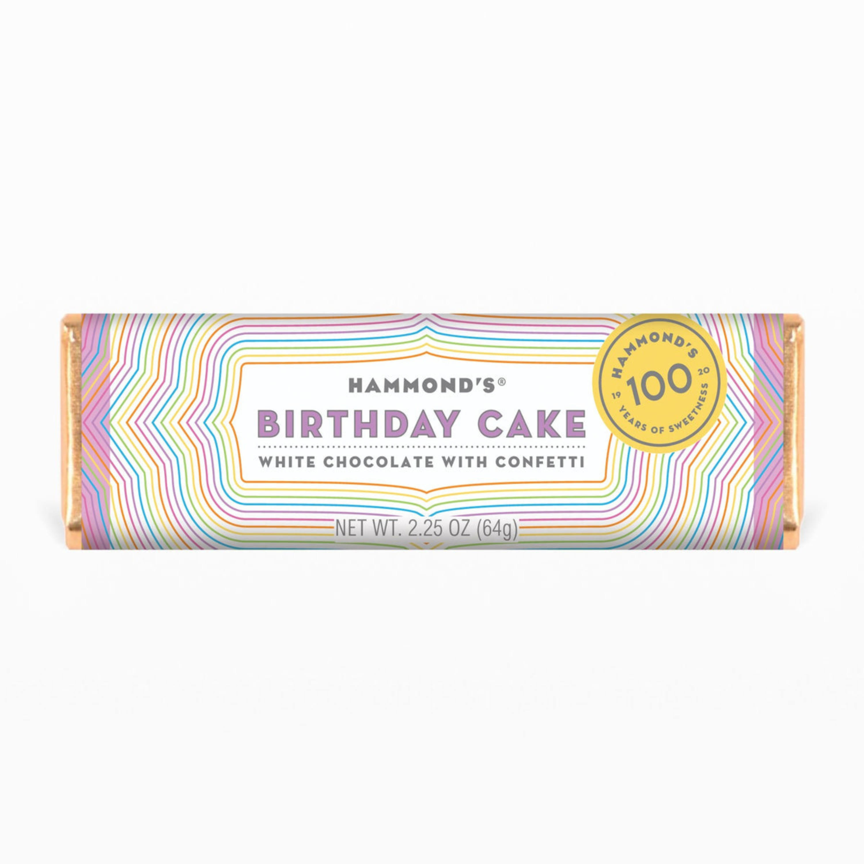 Hammond's Birthday Cake White Chocolate Bar - 2.25oz