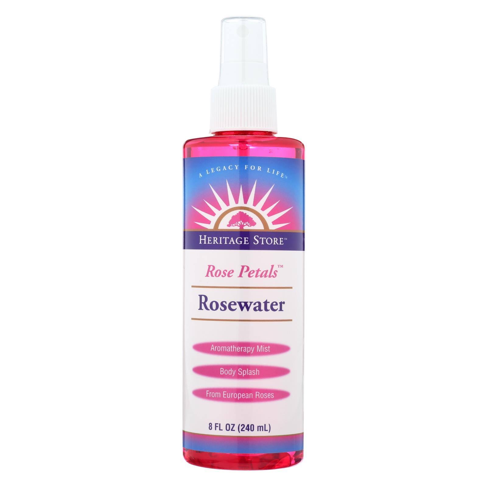 Heritage Store Rosewater (Rose Petals) With Atomizer (8 Fl Oz) 240ml