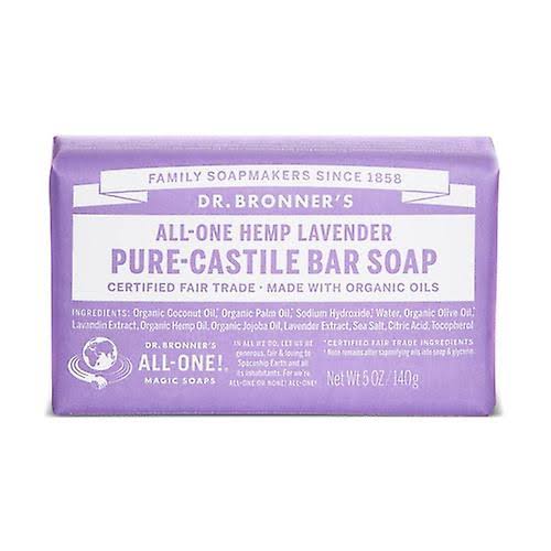 Dr Bronner's Lavender Pure Castile Soap Bar - 140g