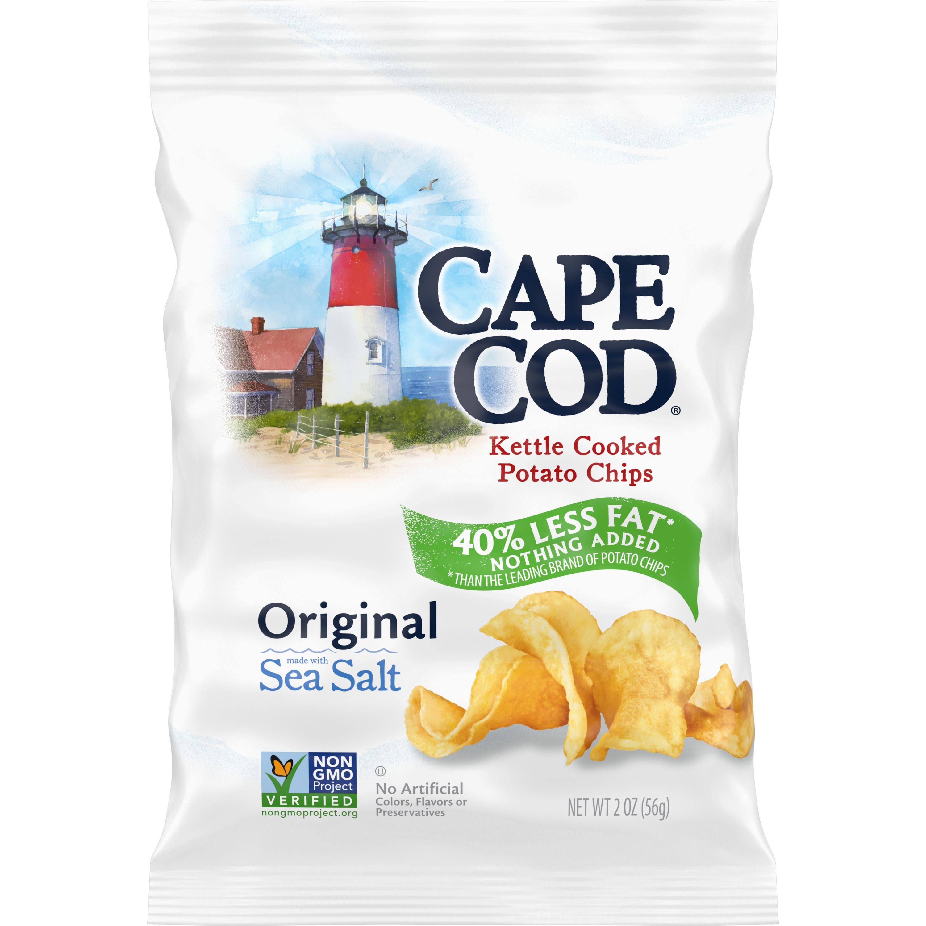 Cape Cod Potato Chips, Kettle Cooked, Original - 2 oz