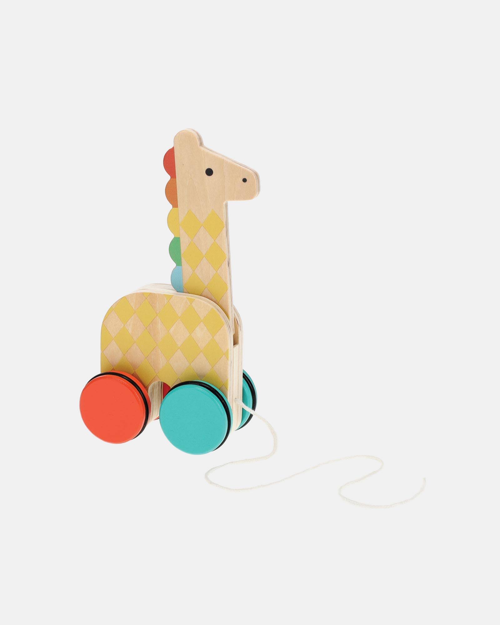 PetitCollage - Giraffe On-the-go Wooden Pull Toy