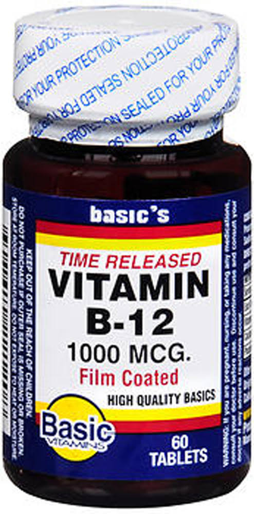 Basic Vitamins B12 1000 MCG Tab 60 Counts