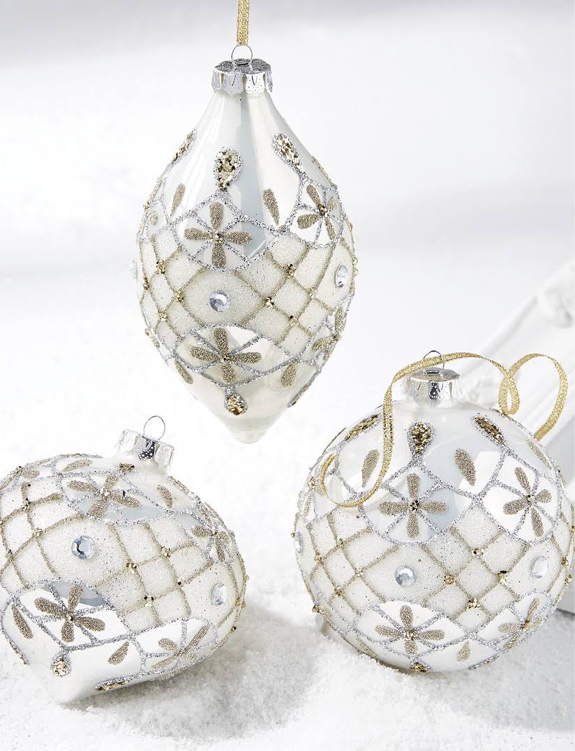 Raz 6" Diamond Point Jeweled Glass Christmas Ornament 4222814 | by The Jolly Christmas Shop