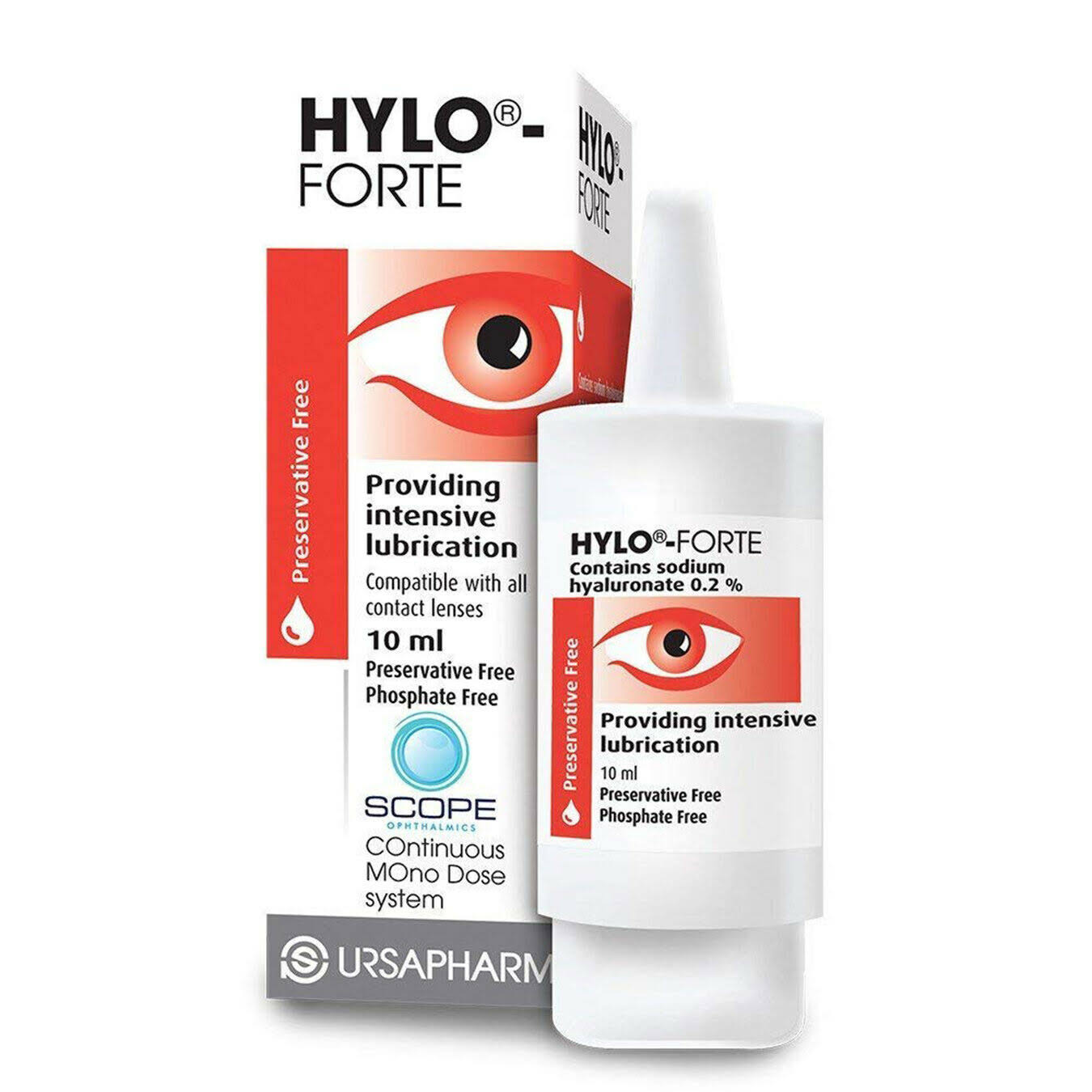 Hylo Forte Intensive Lubricating Eye Drops, Preservative Free - 10ml