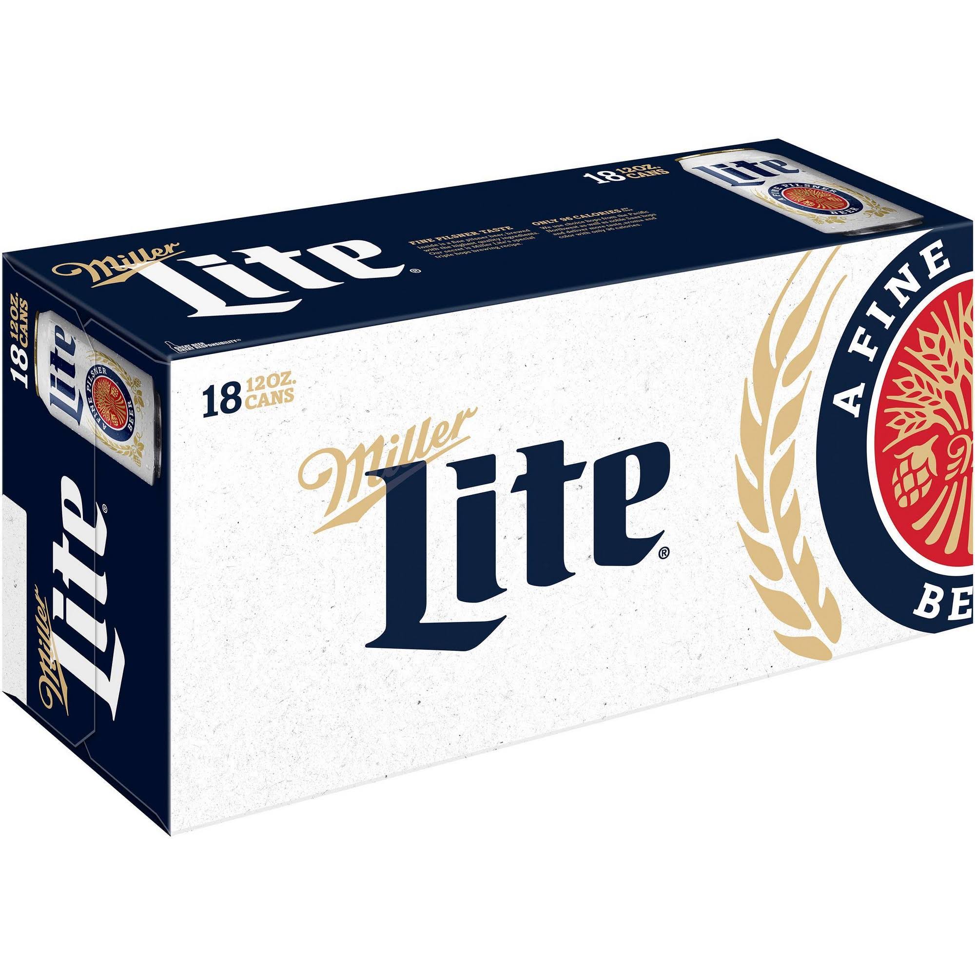 Miller Lite Beer - 18 Cans