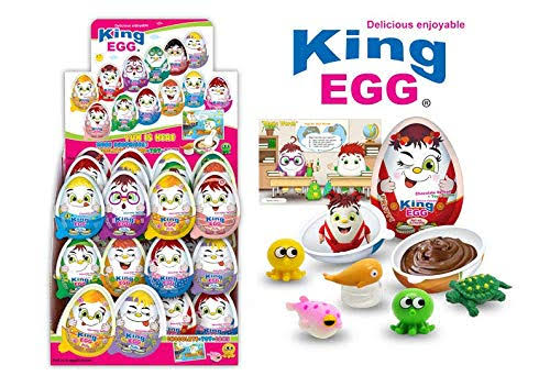 King Egg 0.7oz with Choco Spread, Toy and Game (Pack of 5 eggs)