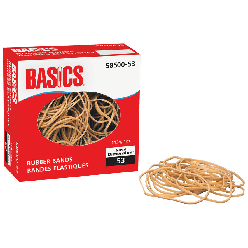 Basics Rubber Bands Assorted 4 oz