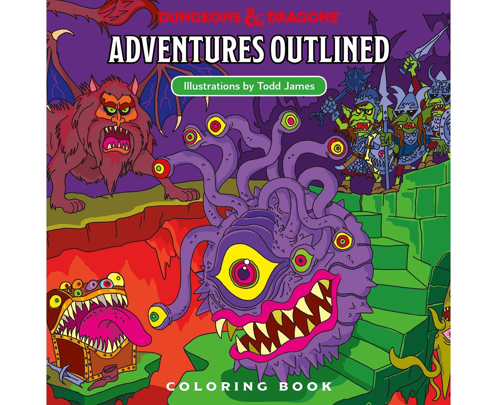 Dungeons & Dragons Adventures Outlined Coloring Book - Wizards RPG Team