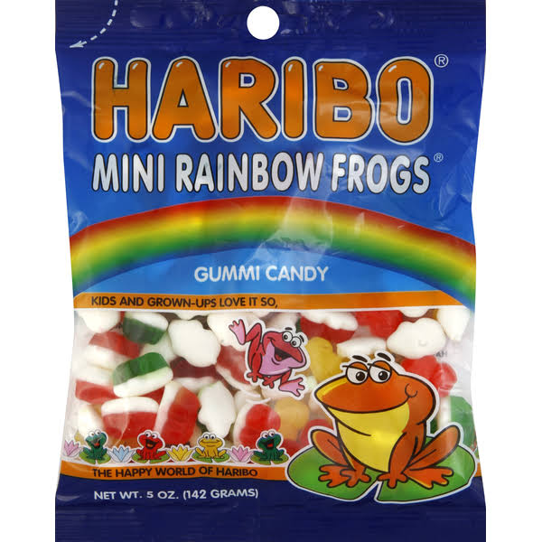 Haribo Mini Rainbow Frogs Gummi Candy - 5oz