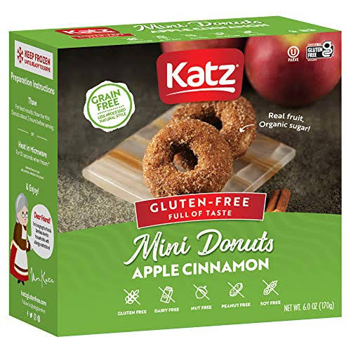 Katz Gluten Free, Mini Donuts, Cinnamon Apple, Grain Free, 3 pack