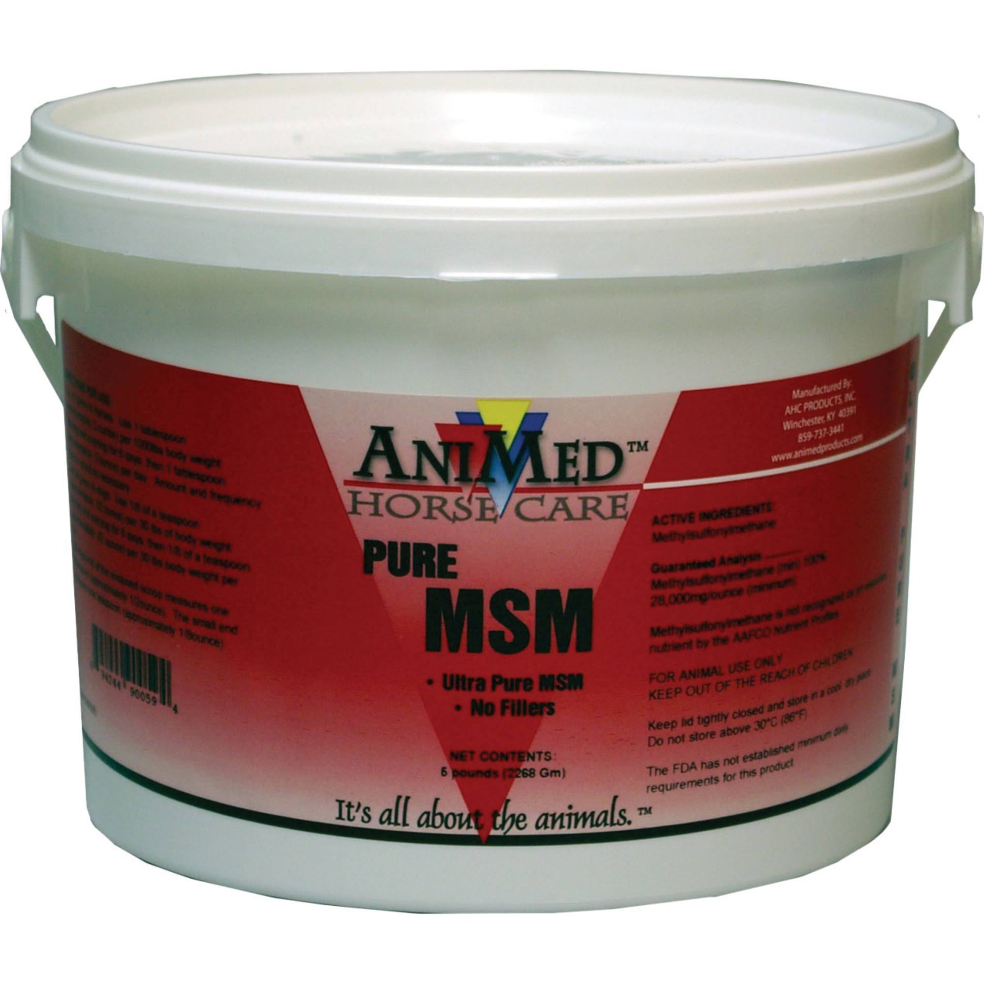 AniMed Pure MSM Powder Horse Supplement - 5lbs