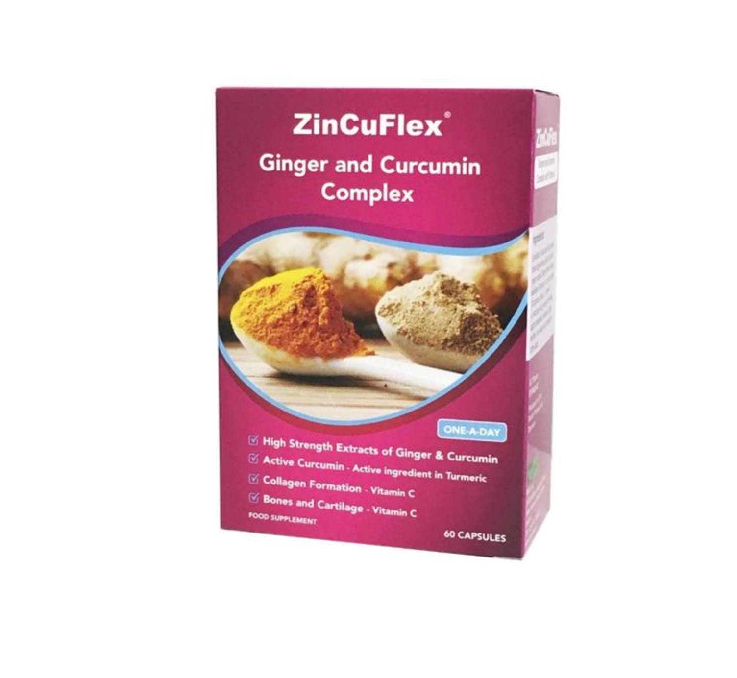 ZinCuFlex Ginger & curcumin Tablets (60)